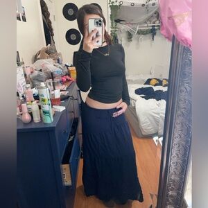 Brandy Melville dark blue maxi skirt